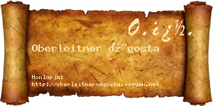 Oberleitner Ágosta névjegykártya